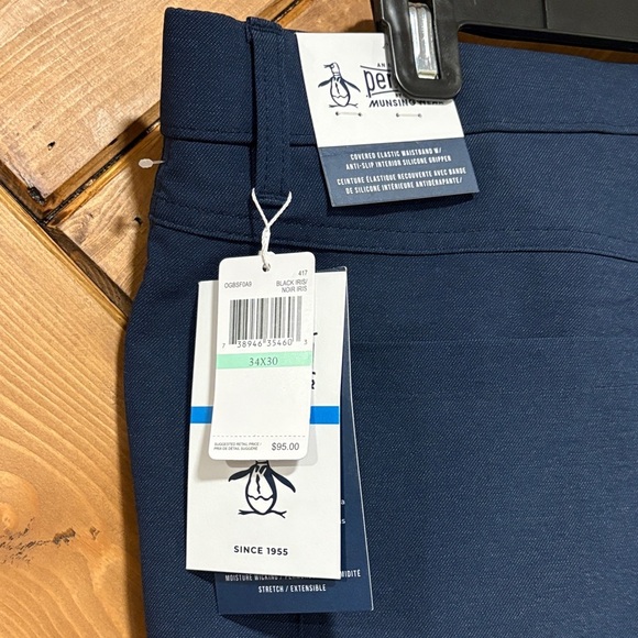 Original Penguin Stretch Navy Blue Pants 34x30 - Picture 4 of 6